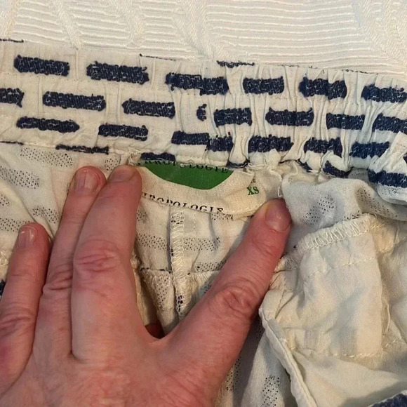 Anthropologie blue and white shorts XS - Picture 3 of 7